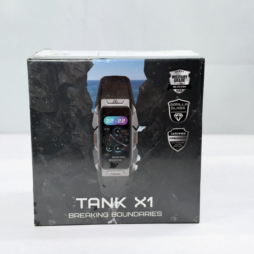 Tank X1 Ultra GPS Smart Watch, 3D Curved Glass, Stainless Steel Unibody / New